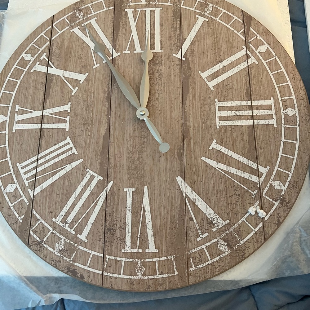 Large Farmhouse style wall clock
